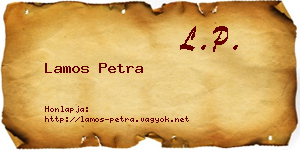 Lamos Petra névjegykártya