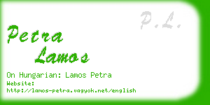 petra lamos business card